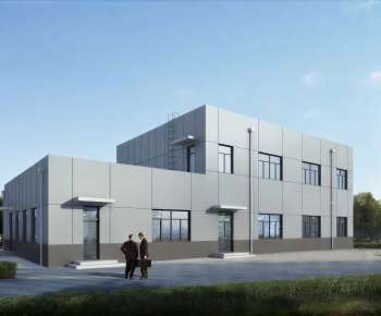 Modern Industrial Building-ID:566838985