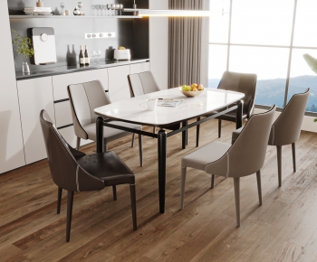 Modern Dining Table And Chairs-ID:571655993