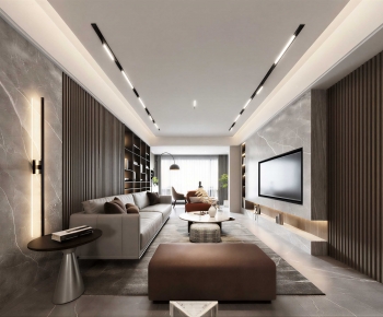 Modern A Living Room-ID:614758019
