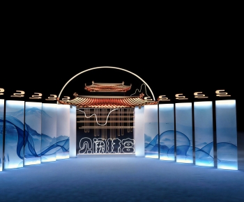 New Chinese Style Exhibition Hall-ID:849453936