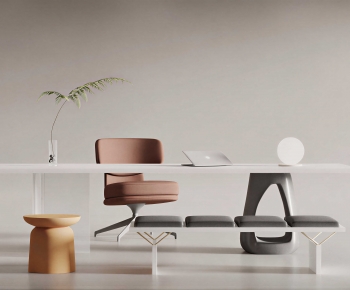 Modern Office Desk And Chair-ID:501105073