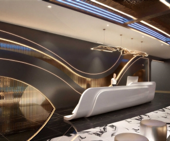 Modern Office Reception Desk-ID:226469997