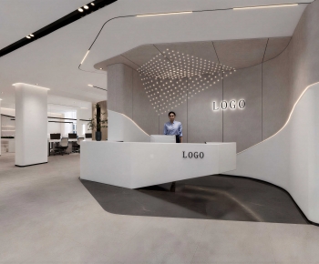 Modern Office Reception Desk-ID:330614096