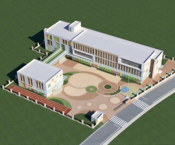 Modern School Building-ID:485265979
