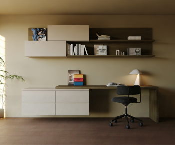 Modern Computer Desk And Chair-ID:686408049