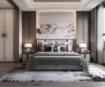 New Chinese Style Bedroom-ID:504014027