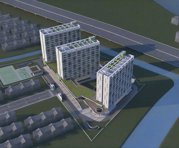 Modern Architectural Bird's-eye View Planning-ID:341439262