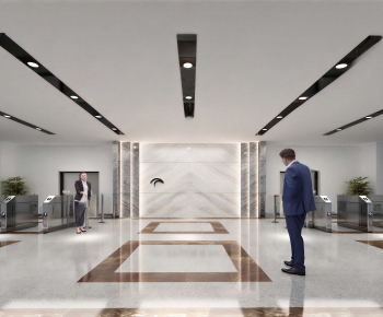 Modern Office Reception Desk-ID:973330978