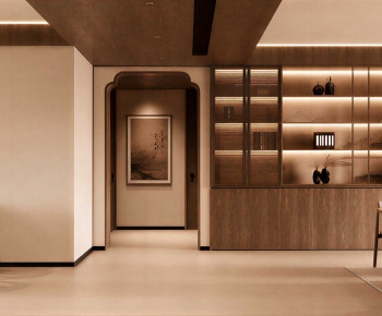 New Chinese Style A Living Room-ID:421793943