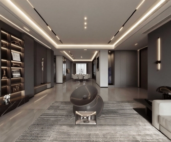 Modern A Living Room-ID:536617045