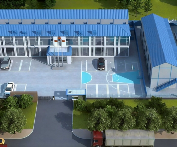Modern Industrial Building-ID:602870099