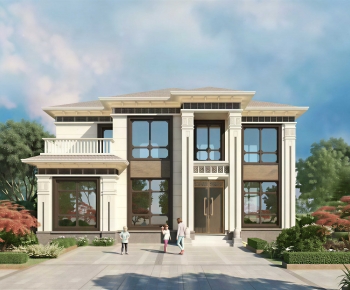 New Chinese Style Villa Appearance-ID:104872948