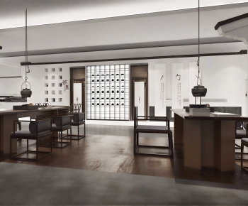 New Chinese Style Teahouse Tea House-ID:698379047