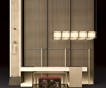 New Chinese Style TV Wall-ID:976059477