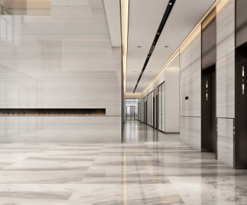 Modern Office Elevator Hall-ID:942199951