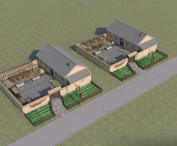 New Chinese Style Architectural Bird's-eye View Planning-ID:581268077
