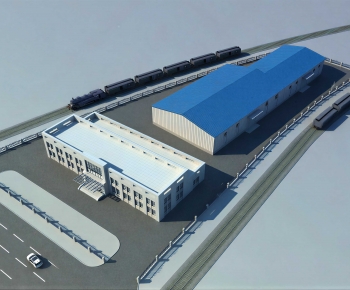 Modern Industrial Building-ID:155962944