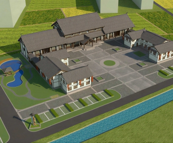 New Chinese Style Residential Building-ID:374171978