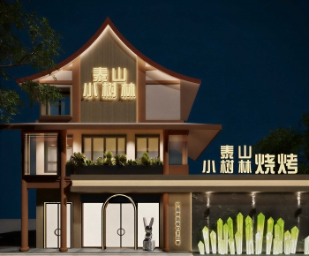 New Chinese Style Facade Element-ID:415812025