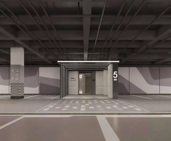 Modern Underground Parking Lot-ID:812890059