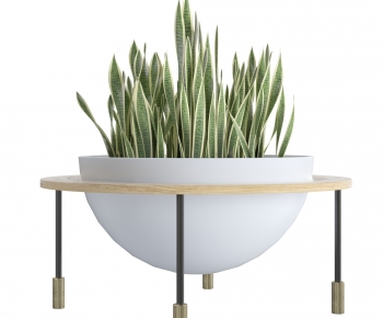 Modern Potted Green Plant-ID:471189981