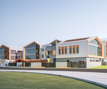 Modern School Building-ID:867619579