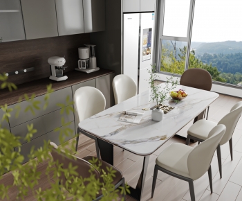 Modern Dining Table And Chairs-ID:569114921