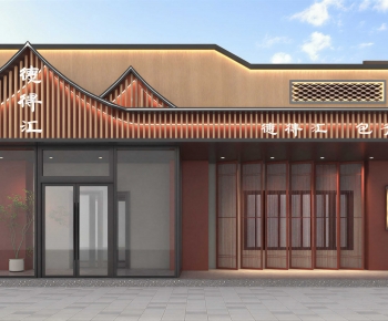 New Chinese Style Facade Element-ID:812342885