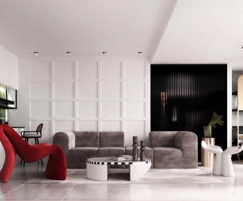 Modern A Living Room-ID:525460961