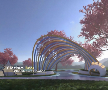 Modern Park Landscape-ID:642492063