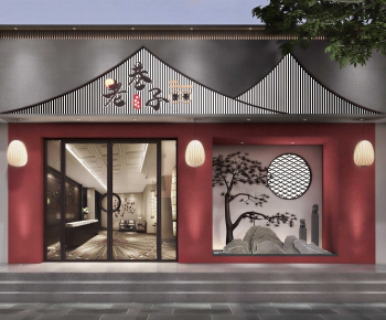New Chinese Style Facade Element-ID:465549951
