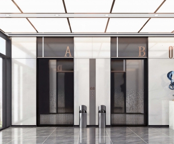 Modern Office Elevator Hall-ID:839703084