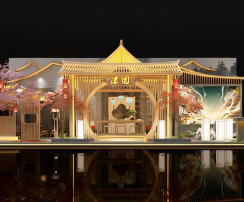 New Chinese Style Facade Element-ID:472539905