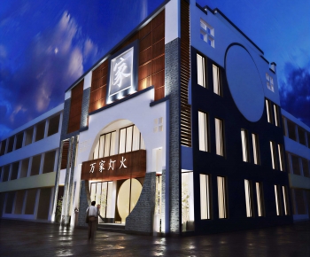 New Chinese Style Facade Element-ID:577514898