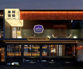 New Chinese Style Facade Element-ID:982795004