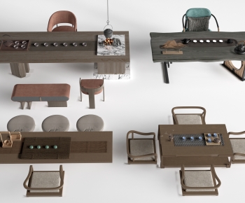 New Chinese Style Tea Tables And Chairs-ID:285454991