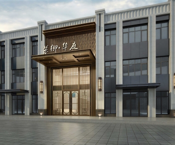 New Chinese Style Facade Element-ID:972265016
