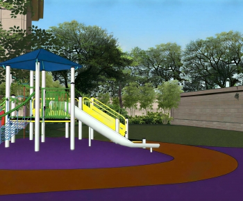 Modern Outdoor Space In Kindergarten-ID:198232898