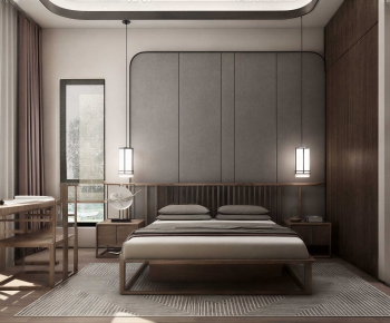 New Chinese Style Bedroom-ID:242574935