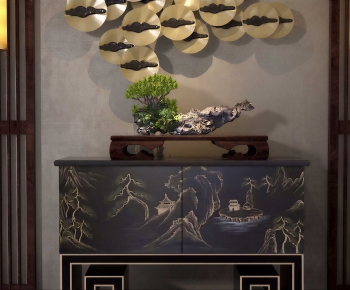New Chinese Style Entrance Cabinet-ID:252506027
