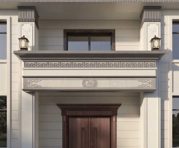 New Chinese Style Facade Element-ID:512454038