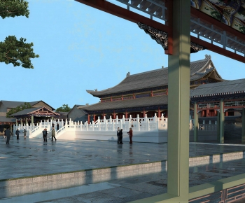 Chinese Style Ancient Architectural Buildings-ID:961880928