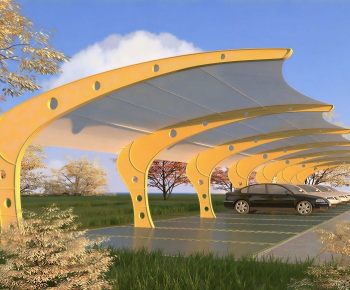 Modern Outdoor Parking Lot-ID:504086972