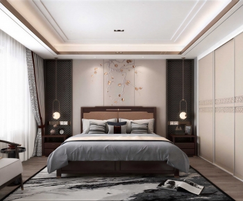 New Chinese Style Bedroom-ID:885087979
