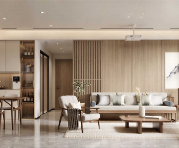 New Chinese Style A Living Room-ID:375987055
