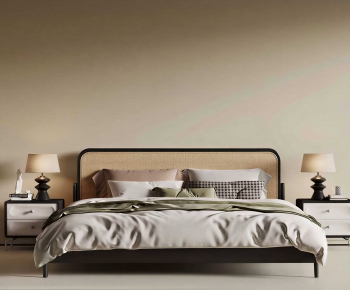 Modern Double Bed-ID:457660916