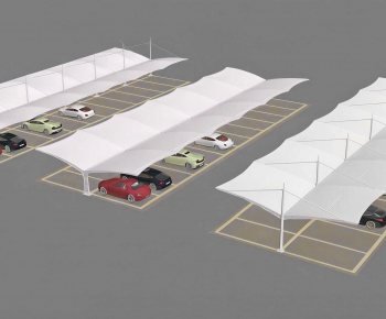 Modern Outdoor Parking Lot-ID:611702926