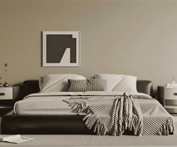 Modern Double Bed-ID:967810256