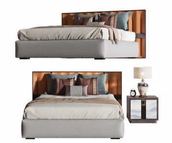 New Chinese Style Double Bed-ID:478075986