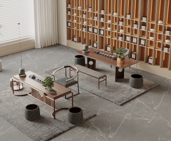 New Chinese Style Tea Tables And Chairs-ID:147991286